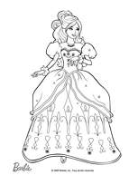 coloriage barbie aramina et sa belle robe